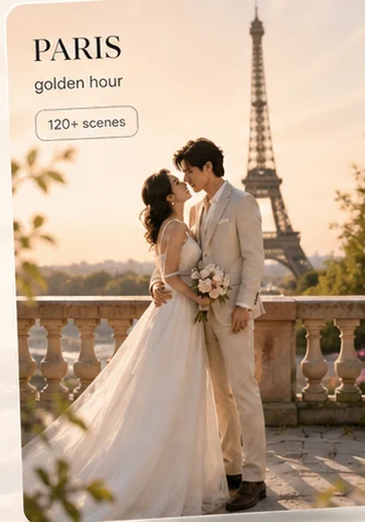 Paris wedding photoshoot card