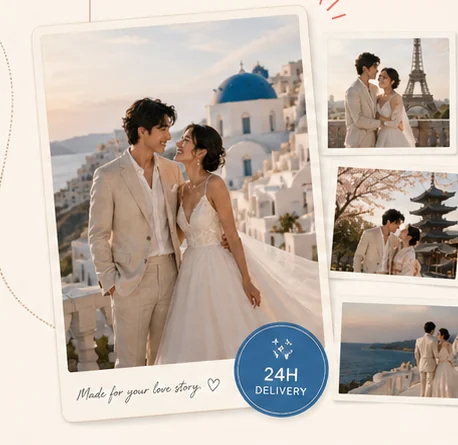 Delivered gallery of wedding photos